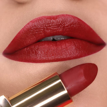 Iba Long Stay Matte Lipstick for Women- M08 Burgundy Red, 4g | Creamy Matte Finish & Smooth Texture| Long-Lasting | Hydrated Lips | Enriched with Vitamin E| Intense Colour & Highly Pigmented | Lip Makeup